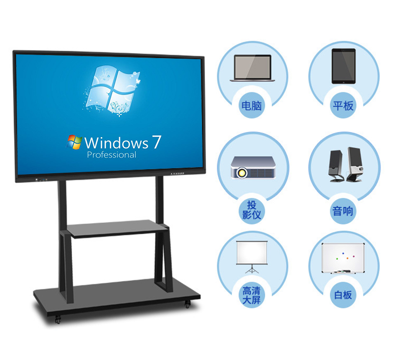 70吋壁掛雙系統(tǒng)觸摸教學一體機